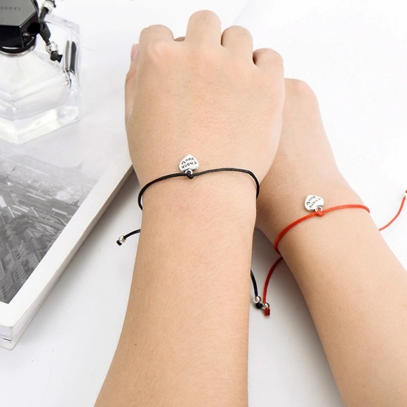 ❤️ Thank You Bracelet Red Rope Silver Charm - Picture 3 of 4